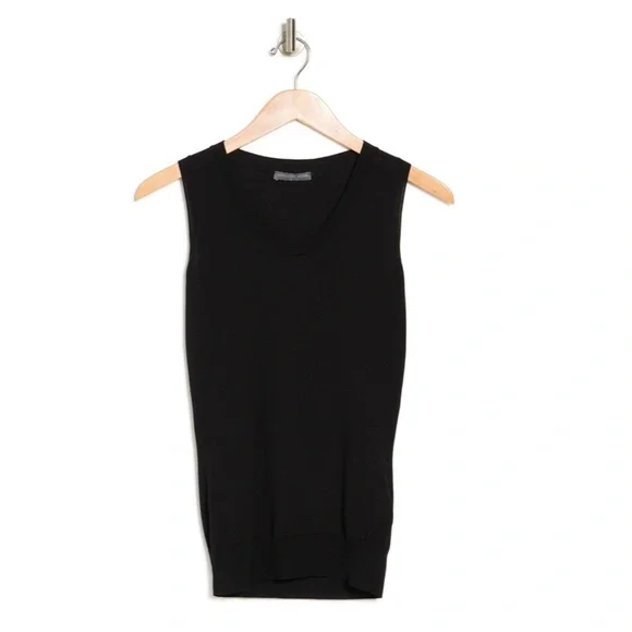 ALEXANDER MCQUEEN Knit Wool Tank Top Black sz. Small, New $449 - Picture 2 of 3